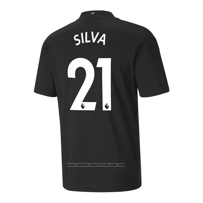 Camisola Manchester City Jogador Silva 2º 2020-2021